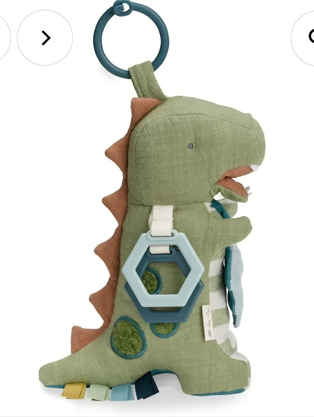 Itzy Ritzy Bitzy Bespoke Link & Love Baby Teething Activity Toy Dino / Dinosaur